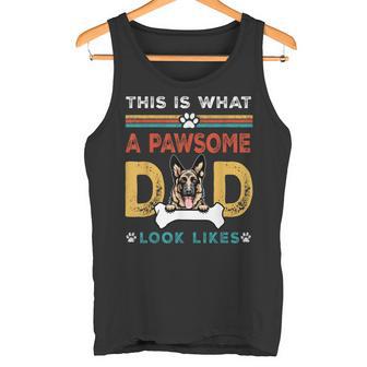 This Is What A Pawsome Dad Look Likes Germanhepherd Dog Canotta - Novitaregali