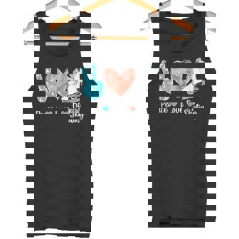 Peace Love Figure Skating Figure Skater Tank Top | Mazezy