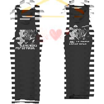 Peace Love Forensic Investigation Crime Scene Investigator Tank Top | Mazezy