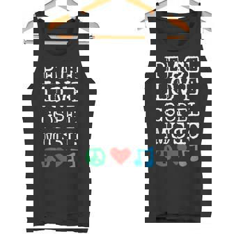 Peace Love And Gospel Music Shirt Christian Gospel Tank Top | Mazezy