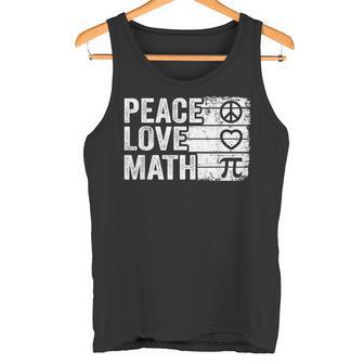 Peace Love Mathintage Math Nerd Rétro Drôle Professeur De Mathématiques Débardeur e - Cadeauxyz
