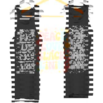 Peace Love Slacklining 60s 70s Hippie Retro Slackliner Tank Top | Mazezy