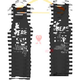 Peace Love Trains Cute Steam Engine Railfans Cartoon Train Tank Top Tank Top | Mazezy