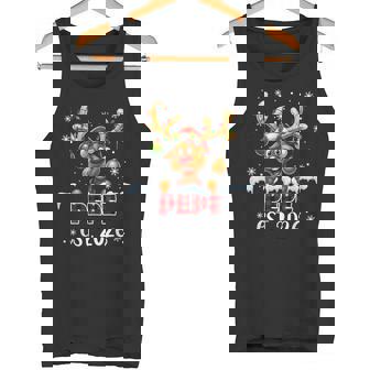 Pepe Est 2026 Christmas Reindeer Plaid Pajamas New Baby Tank Top | Mazezy