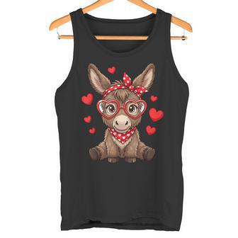 Petits Cœurs Mignons Pour Les Amoureux Des Ânes Et Les Couples Débardeur e - Cadeauxyz