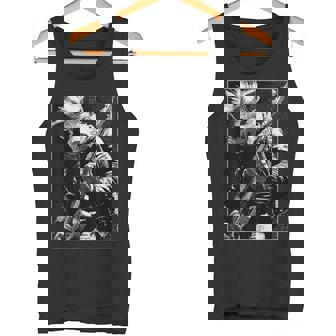 Pig With Guitar Rocker Urban Animal Punk Grunge Aesthetic Tank Top | Mazezy