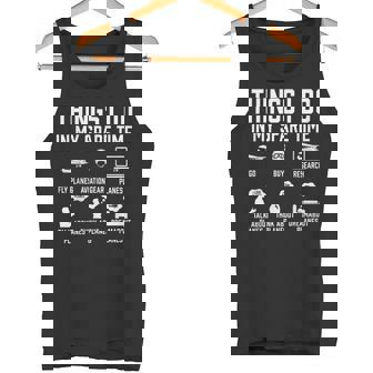 Pilot Plane Airplane Kids Men Things I Do In My Spare Time Tank Top | Mazezy