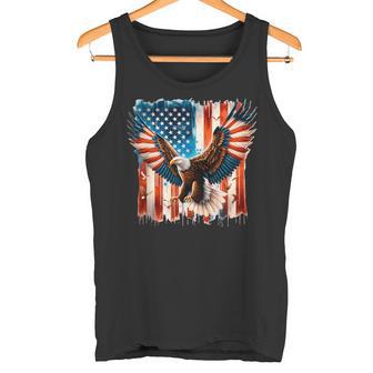 Pincelada Bandera Americana Usa Águila Camiseta sin mangas - Regaloses