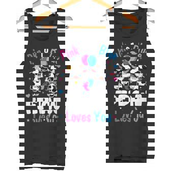 Pink Or Blue Pepaw Loves You Cow Baby Gender Reveal Tank Top | Mazezy