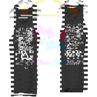 Pink Or Blue Pepaw Loves You Cow Baby Gender Reveal Tank Top | Mazezy