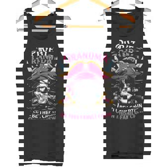 Pirate Grandma Skeleton Freeboater Boat Captain Pirate Tank Top | Mazezy
