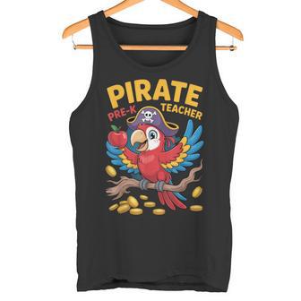 Pirate Pre-K Teacher Parrot Outfit For Fun Classroom Tank Top | Mazezy