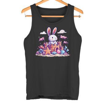 Playful Bunny Sandcastle Adventure Tank Top Tank Top | Mazezy