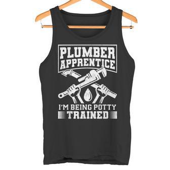 Plumber Apprentice Potty Trained Joke Tank Top | Mazezy