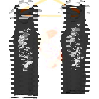 Poisson Koï Japonais Et Fleurs De Cerisier À Deux Côtés Débardeur e - Cadeauxyz