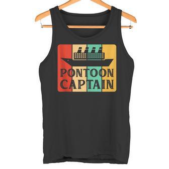 Pontoon Captain Retro Boating Lover Sailor Fisher Tank Top Tank Top | Mazezy