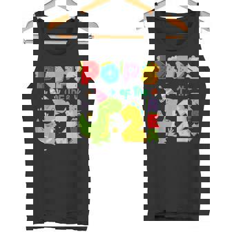 Pops Of The Two Rex 2Nd Birthday Boy Dinosaur T-Rex Tank Top | Mazezy