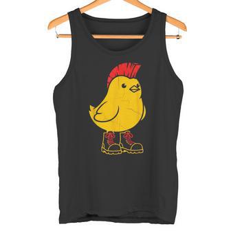 Poussin Punk Rock Avec Mohawk Et Bottes Débardeur e - Cadeauxyz