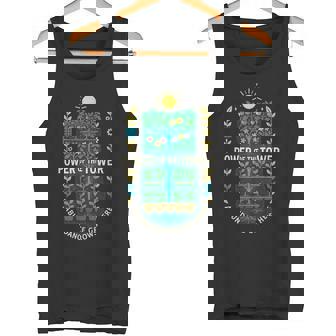 Power Of The Tower Garden Abundance Grows Here Solarpunk Tank Top | Mazezy