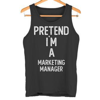 Pretend I`m A Marketing Manager Shirt Halloween Tank Top | Mazezy