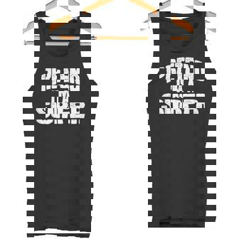 Pretend I'm a Surfer Halloween Costume Tank Top | Mazezy