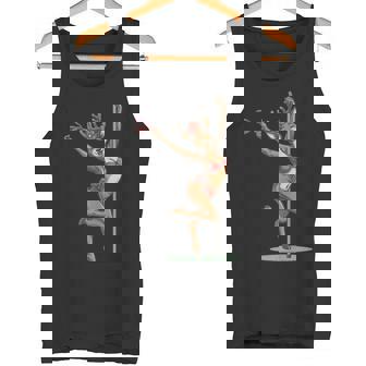 Pretty Pole Bar Dancer Reindeer Costume For Naughty Xmas Tank Top Tank Top | Mazezy