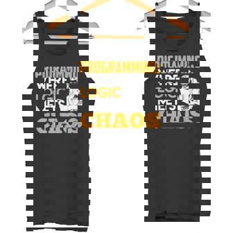 Programming Where Logic Meets Chaos Programmer Tank Top | Mazezy