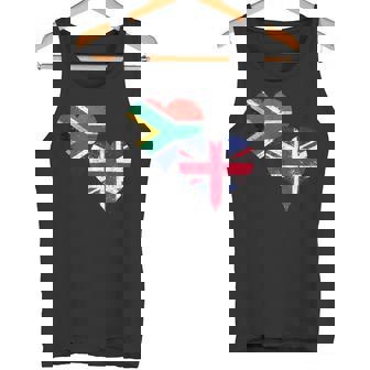 Proud British South African Expat A South Africa UK Flag Tank Top Tank Top | Mazezy