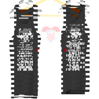 Proud Husband Of Beautiful Croatian Wife Croatia Flag Tank Top | Mazezy