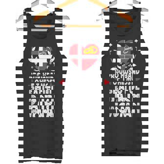 Proud Husband Of Beautiful Danish Wife Denmark Flag Tank Top Tank Top | Mazezy