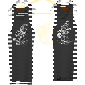 Pug Skier With Jetpack Goggles Retro Alpine Winter Tank Top | Mazezy