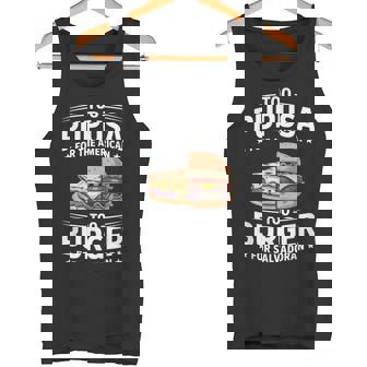 Pupusa Meets Burger Fun Salvadoran American USA Food Cuisine Tank Top | Mazezy