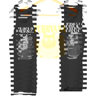 Purrvana Cat Paws Parody 90s Retro Alternative Meow Tank Top | Mazezy