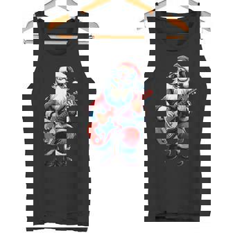 Pyjama De Noël Père Noël Guitare Électrique Pour Amoureux De La Musique Manche Longue Débardeur e - Cadeauxyz