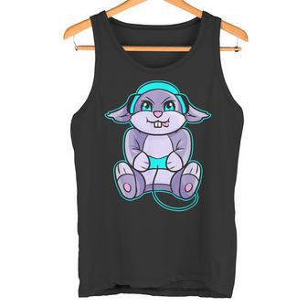 Rabbit Gaming Video Gamer Video Game Console Player Tank Top | Mazezy