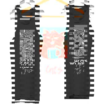 Rad Techは猫、放射線ヴィンテージ猫おもしろさんを愛しています タンクトップ - Kawaiitshirt