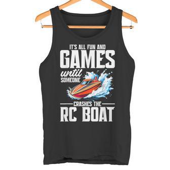 Radio Controlled Boat Cruise Model All Fun RC Boat Captain Tank Top | Mazezy