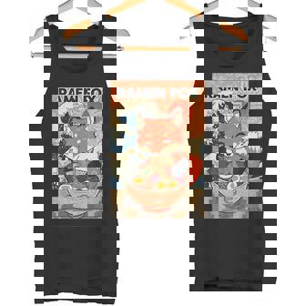Ramen Fox Cute Japanese Noodle Lover Retro Anime Kawaii Ezo Tank Top | Mazezy