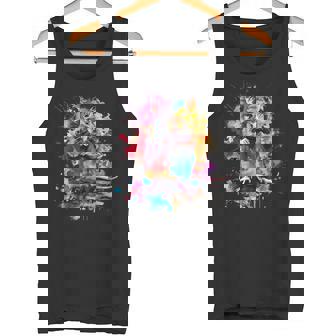 Rat Owner Colorful Portrait Motif Rodent Pet Rat Lover Tank Top | Mazezy