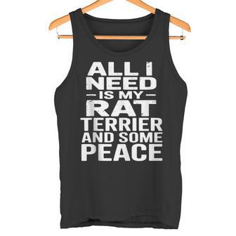 Rat Terrier Peace Tank Top Tank Top | Mazezy