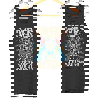 Ravers For Autism Skeleton With Glowsticks EDM Music Tank Top | Mazezy