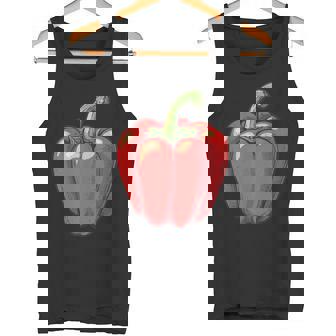 Red Bell Pepper 80s Retro Tank Top | Mazezy