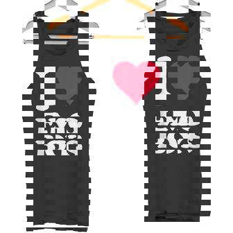 Red Heart I Love Emo Boys タンクトップ - Kawaiitshirt