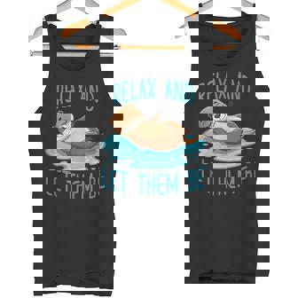 Relax And Let Them Be Sea Otter Monterey Sea Otter Tank Top Tank Top | Mazezy