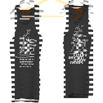 Reluctantly Outdoorsy Hiking Snail Backpacking Trail Humor Tank Top | Mazezy