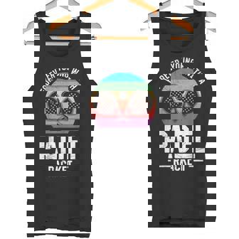 Retirement Forever Young With A Padel Racket Padel Game Tank Top | Mazezy