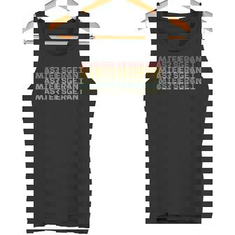 Retro 70s Master Sergeant Job Title Tank Top | Mazezy