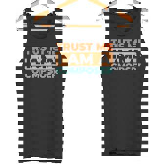 Retro Composer Music Creation Songwriting Vintage Composer Tank Top | Mazezy