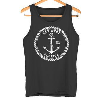 Retro Cool Key West Original Cuerda Anclaje Barco Novedad Arte Camiseta sin mangas - Regaloses
