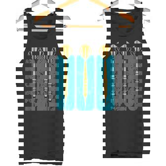 Retro Darts Dart Arrows Player Grunge Vintage Tank Top | Mazezy